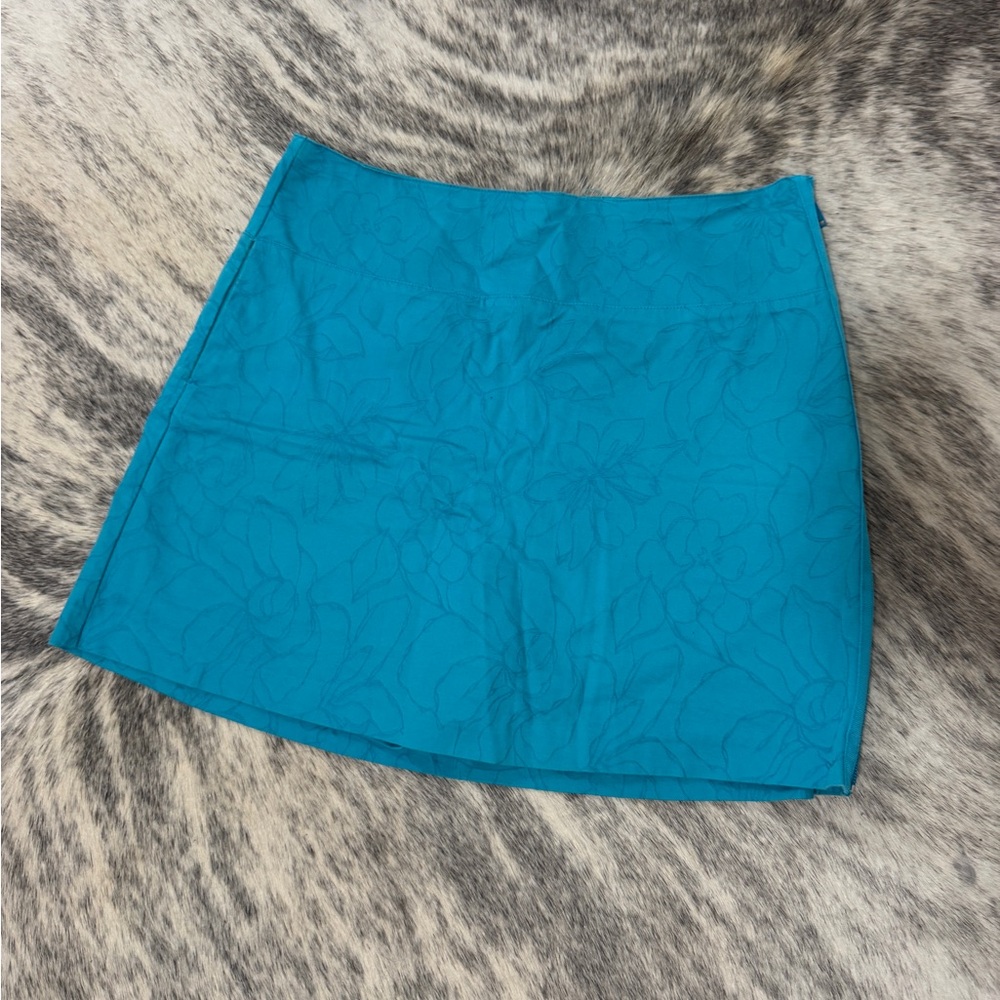 Lady Hagen Turquoise Patterned Skort